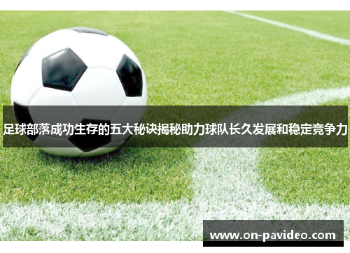 足球部落成功生存的五大秘诀揭秘助力球队长久发展和稳定竞争力