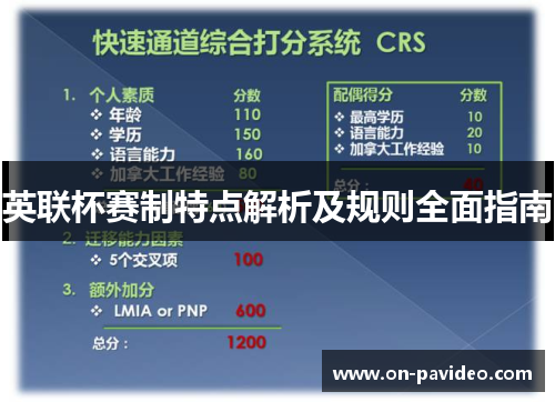 英联杯赛制特点解析及规则全面指南