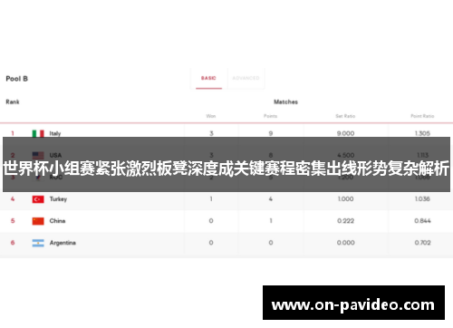 世界杯小组赛紧张激烈板凳深度成关键赛程密集出线形势复杂解析